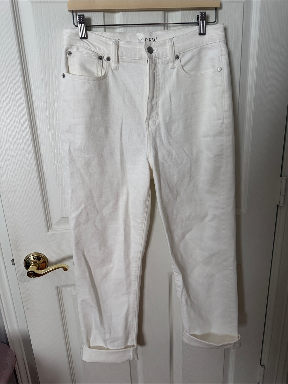 J. Crew Women's White class straight Jeans size 28